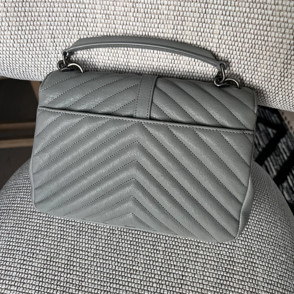 YSL Saint Laurent Medium College Chain Bag in Stone Gray - Picture 3 of 10